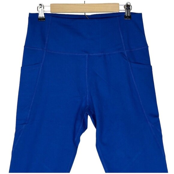 Women Leggings Large High Waist Side Pockets All Day Comfort Navy Blue New - Picture 8 of 16